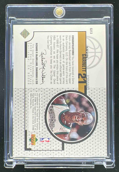 1998-99 Upper Deck Game Worn Jerseys / Rookie Jerseys #GJ13 Kevin Garnett