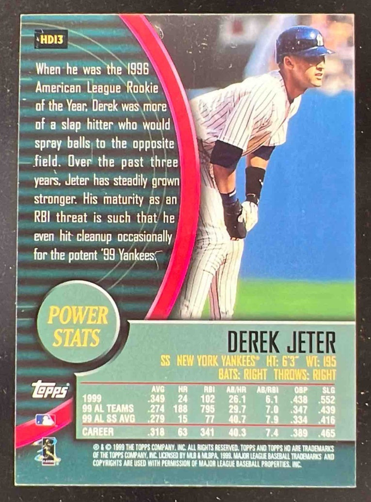 2000 Topps HD Image #HDI3 Derek Jeter