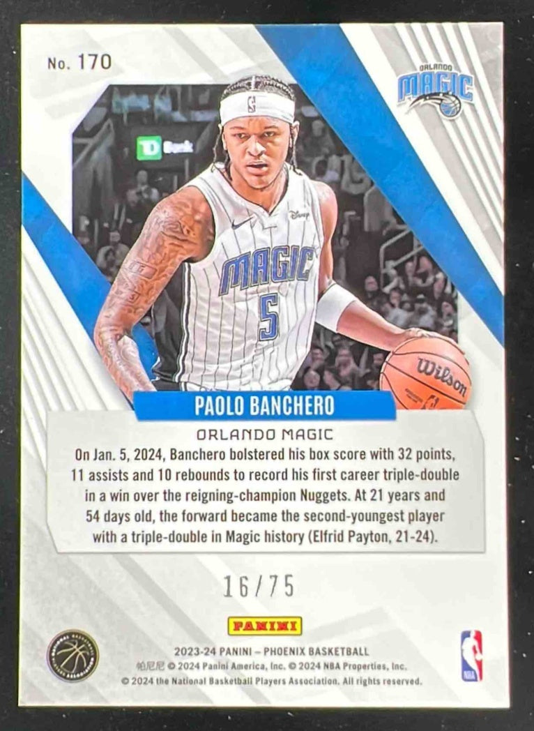 2023-24 Panini Phoenix International Red #170 Paolo Banchero /75