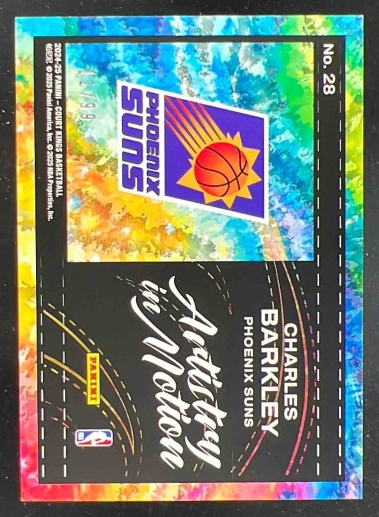 2024-25 Panini Court Kings Artistry in Motion Amber #28 Charles Barkley /99