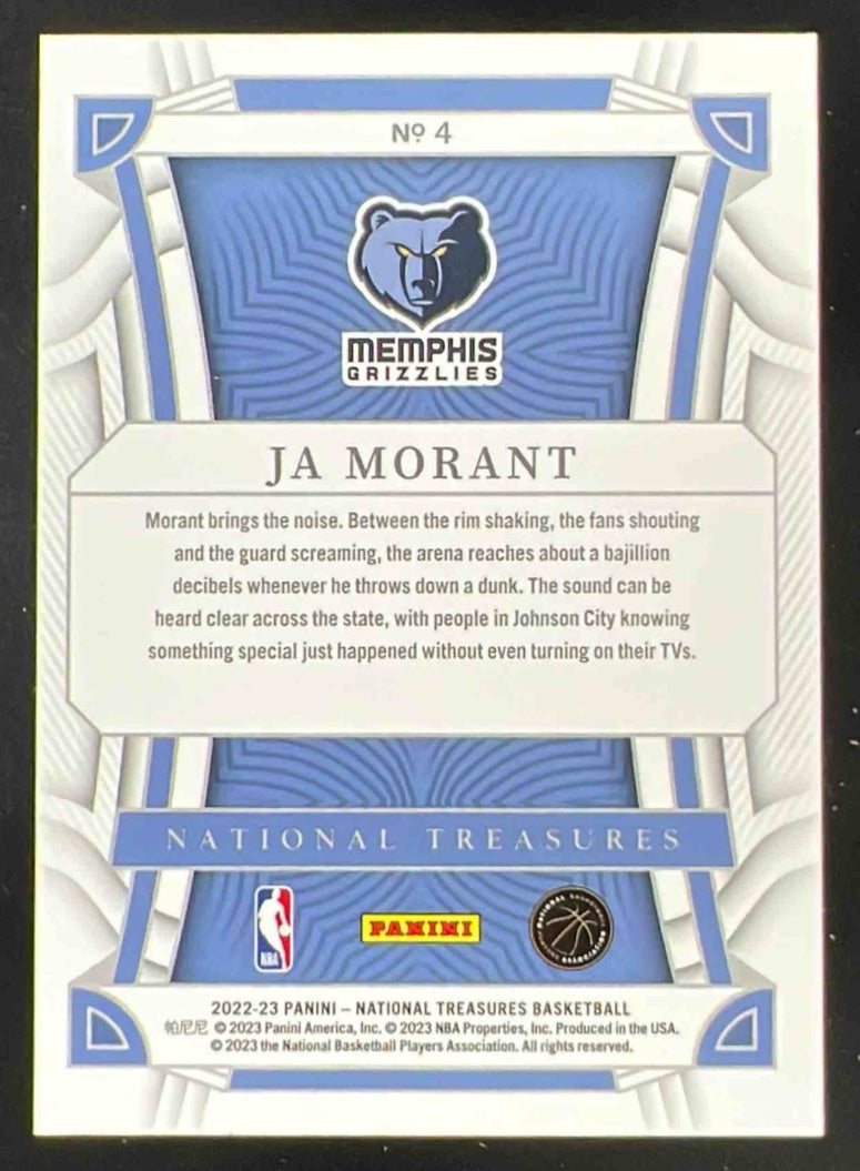 2022-23 Panini National Treasures #4 Ja Morant /99