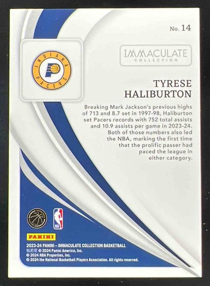 2023-24 Panini Immaculate #14 Tyrese Haliburton /99