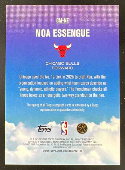 2025-26 Topps Contemporary Marks Green Rainbow #CM-NE Noa Essengue RC Auto /99