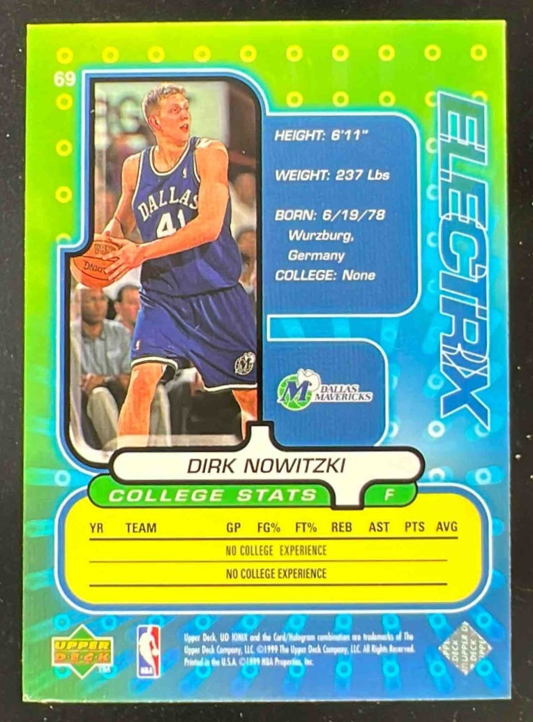 1998-99 Upper Deck Ionix #69 Dirk Nowitzki RC