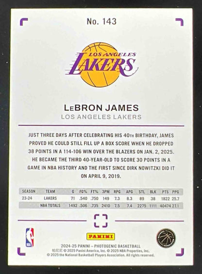 2024-25 Panini Photogenic #143 LeBron James
