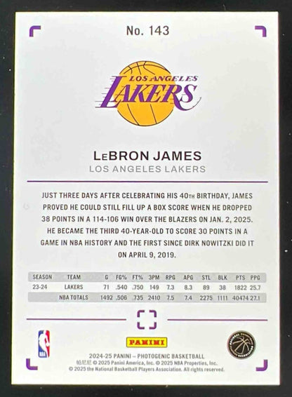 2024-25 Panini Photogenic #143 LeBron James