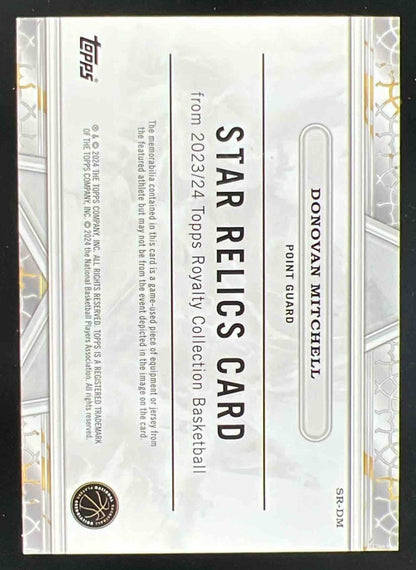 2023-24 Topps Royalty Collection Star Relics #SR-DM Donovan Mitchell /99
