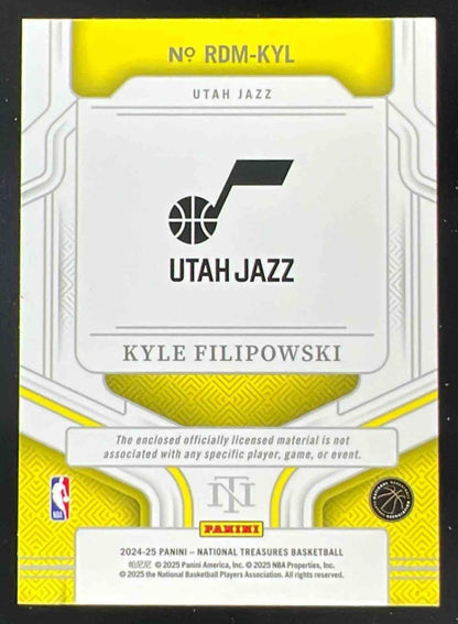 2024-25 National Treasures Rookie Dual Materials Prime #4 Kyle Filipowski /25
