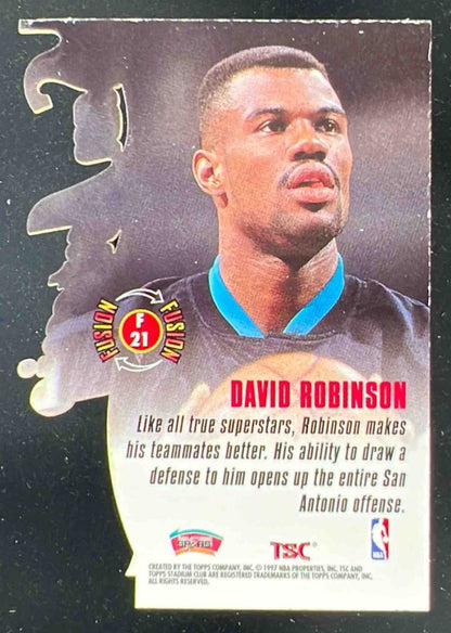 1996-97 Topps Stadium Club Fusion Die Cut #F21 David Robinson