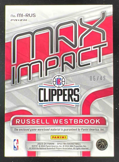 2023-24 Panini Spectra Max Impact Astral #MI-RUS Russell Westbrook /49