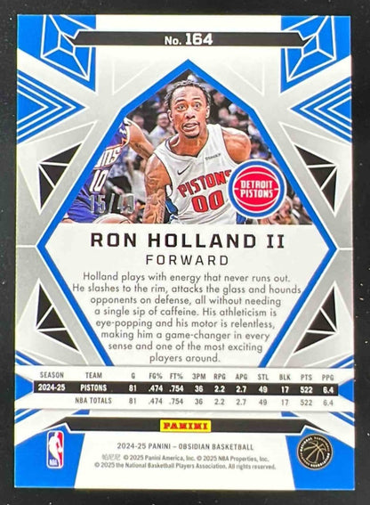 2024-25 Panini Obsidian Electric Etch Fire and Ice #164 Ron Holland II RC /49