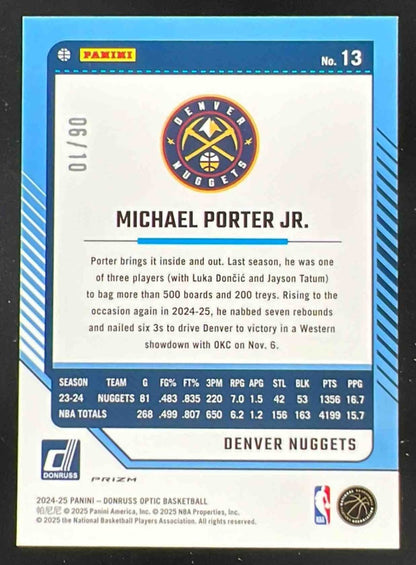 2024-25 Panini Donruss Optic Gold International #13 Michael Porter Jr. /10