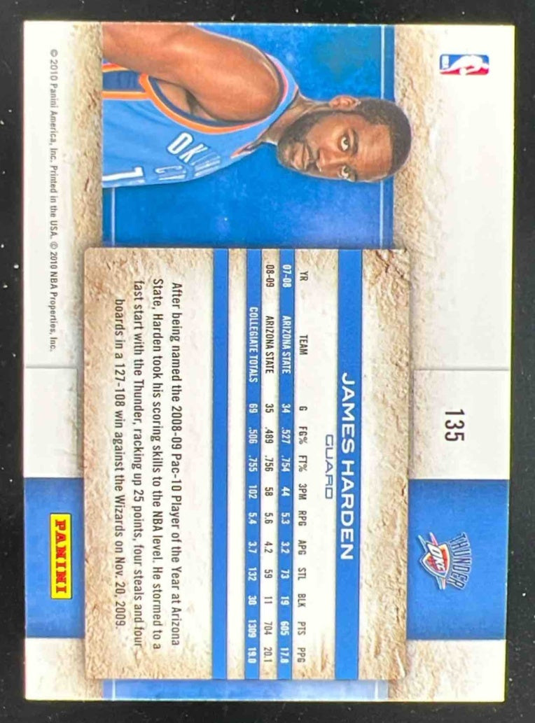 2009-10 Panini Studio #135 James Harden RC