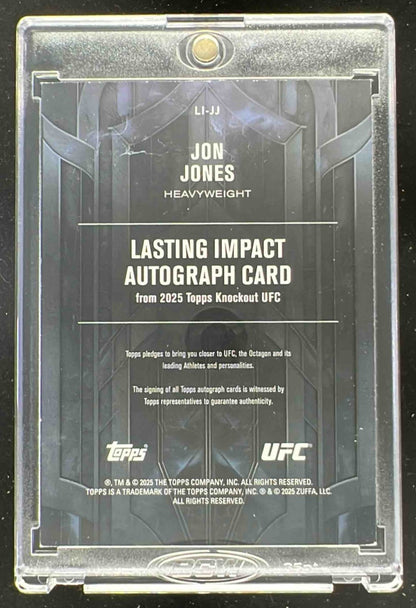 2025 Topps UFC Knockout Lasting Impact Autographs #LI-JJ Jon Jones Auto /99