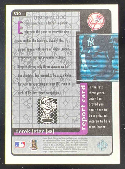 1999 Upper Deck Retro Old School/New School #S30 Derek Jeter /1000