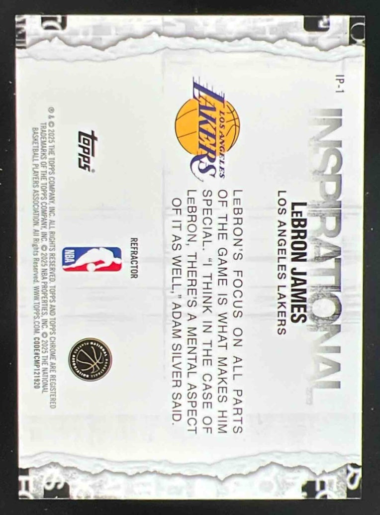 2025-26 Topps Chrome Inspirational Refractor #IP-1 LeBron James