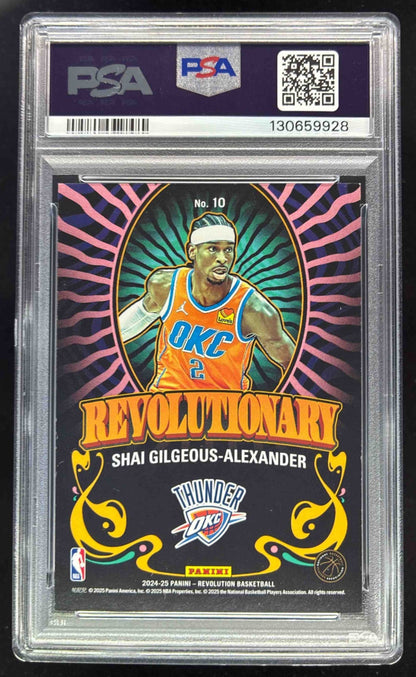 2024-25 Panini Revolution Revolutionary #10 Shai Gilgeous-Alexander PSA 8