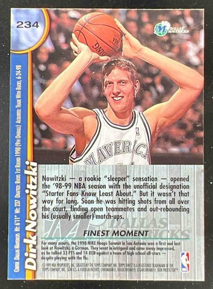 1998-99 Topps Finest #234 Dirk Nowitzki RC