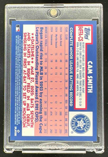 2025 Topps Archives 1984 Fan Favorites FoilFractor #CS Cam Smith RC Auto 1/1