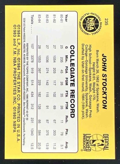 1996-97 Topps Finest Reprints #43 John Stockton