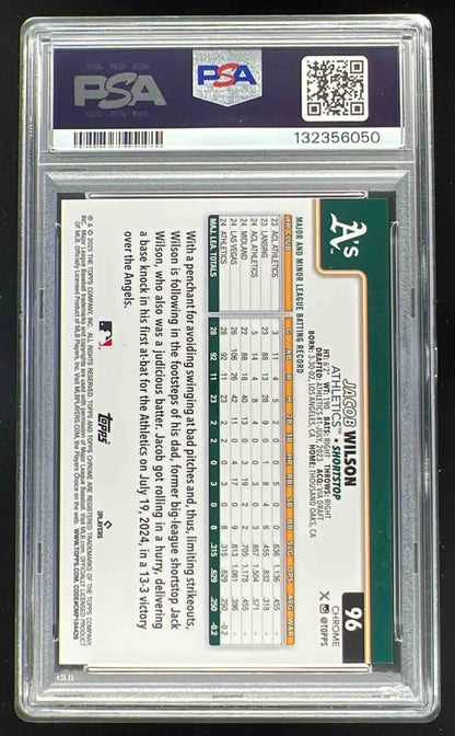 2025 Topps Chrome Gold Wave Refractor #96 Jacob Wilson RC /50 PSA 10