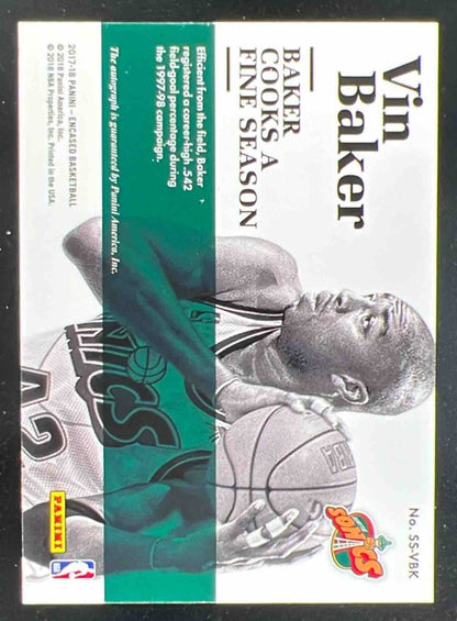 2017-18 Panini Encased Scripted Signatures #SS-VBK Vin Baker Auto /99