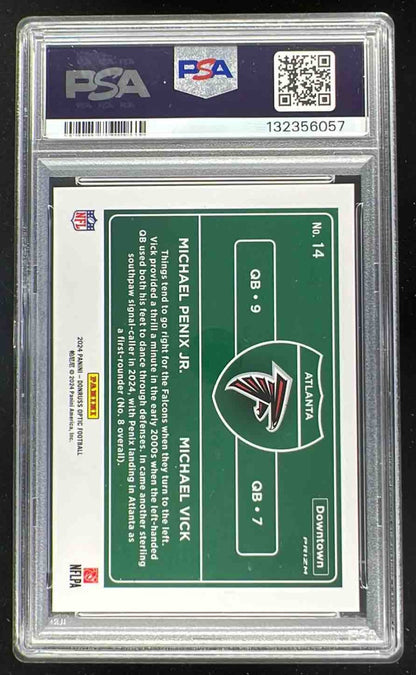 2024 Donruss Optic Downtown Duos Michael Penix Jr. Michael Vick RC SSP PSA 10