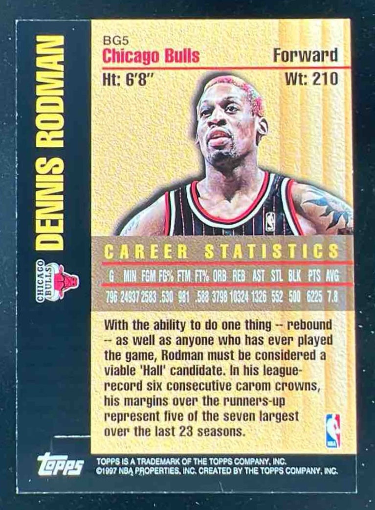 1997-98 Topps Bound for Glory #BG5 Dennis Rodman