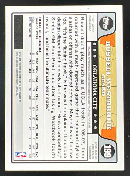 2008-09 Topps #199 Russell Westbrook RC