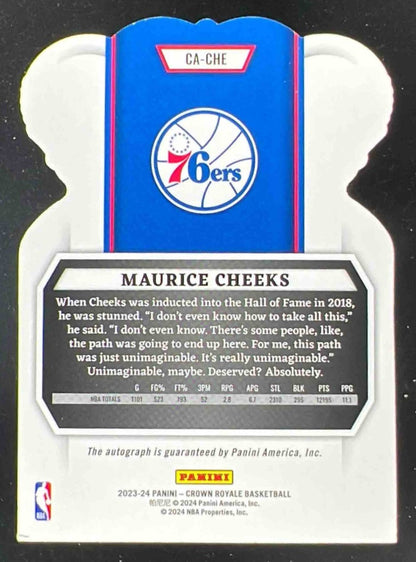 2023-24 Crown Royale Crown Autographs #CA-CHE Maurice Cheeks Autograph Auto /99