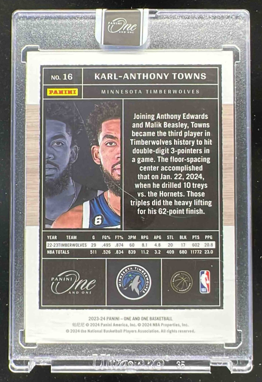 2023-24 Panini One & One Basketball #16 Karl-Anthony Towns /99