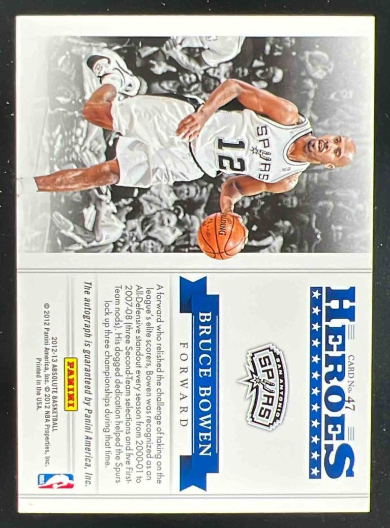 2012-13 Panini Absolute Heroes Autographs #47 Bruce Bowen Auto /99