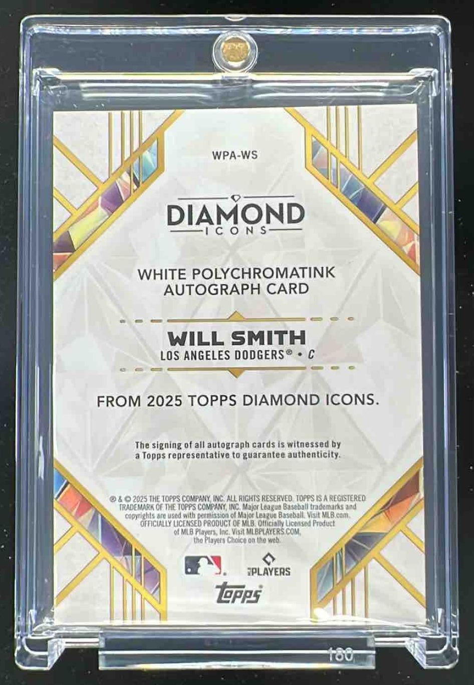 2025 Topps Diamond Icons White PolychromatINK Red Green Ink Will Smith Auto /5