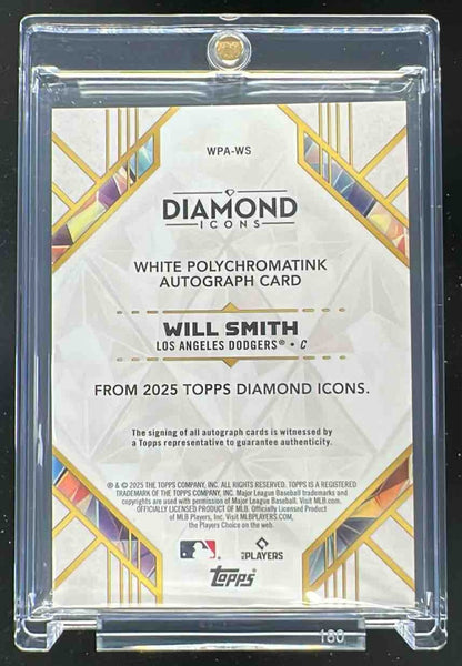 2025 Topps Diamond Icons White PolychromatINK Red Green Ink Will Smith Auto /5