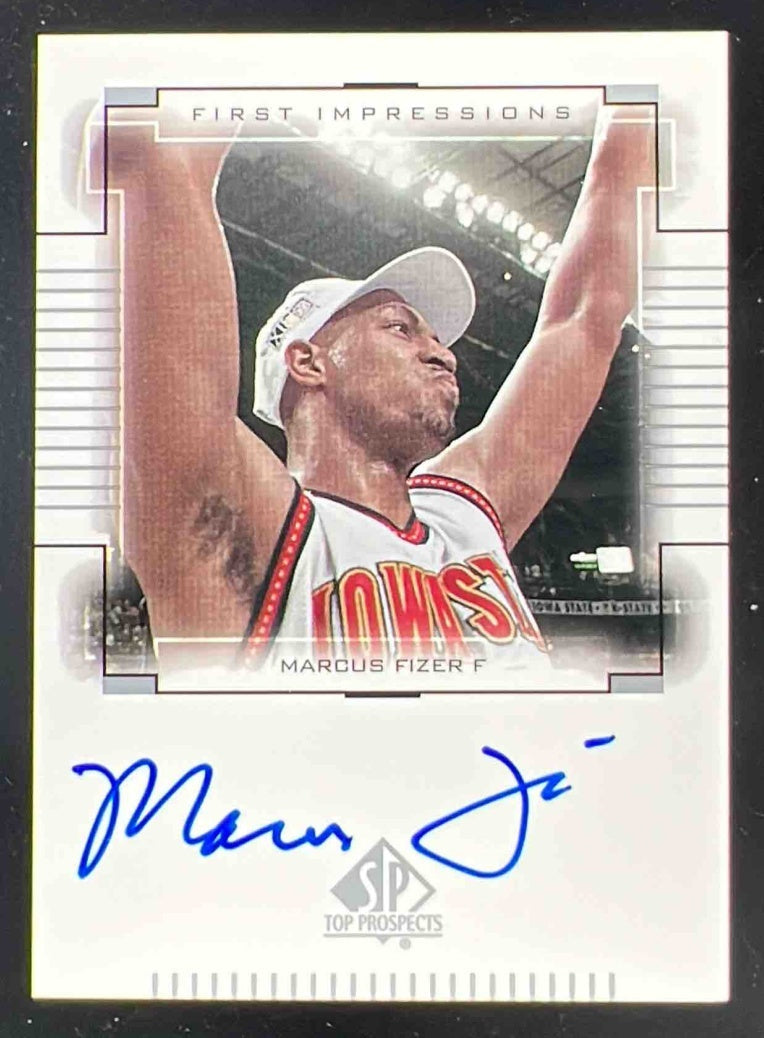 2000-01 SP Top Prospects First Impressions #MF Marcus Fizer RC Auto