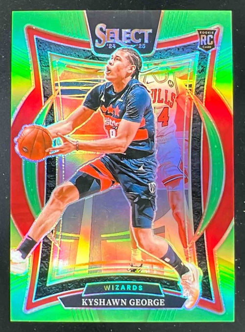 2024-25 Panini Select Concourse Neon Green Prizm #85 Kyshawn George RC /75