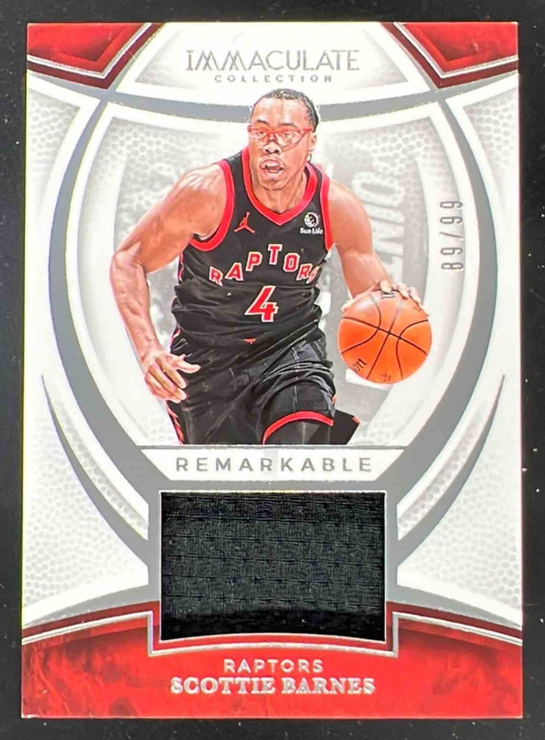 2024 Panini Immaculate Collection Remarkable Jerseys #8 Scottie Barnes /99