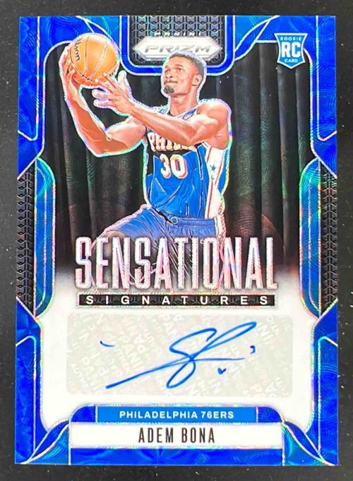 2024-25 Panini Prizm Sensational Choice Blue Prizm #SS-ABP Adem Bona RC Auto /49
