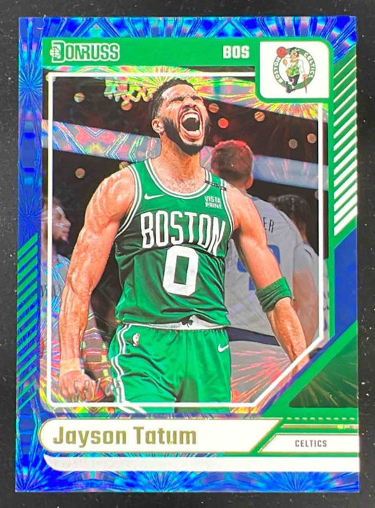 2024-25 Panini Donruss Blue Wedges #49 Jayson Tatum /75