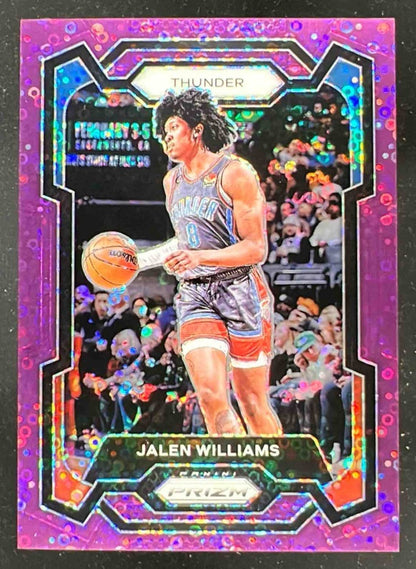 2023-24 Panini Prizm Prizms Fast Break Purple #19 Jalen Williams /75