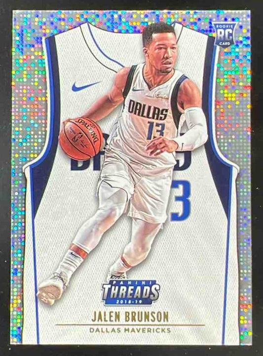 2018-19 Panini Threads Dazzle #124 Jalen Brunson RC