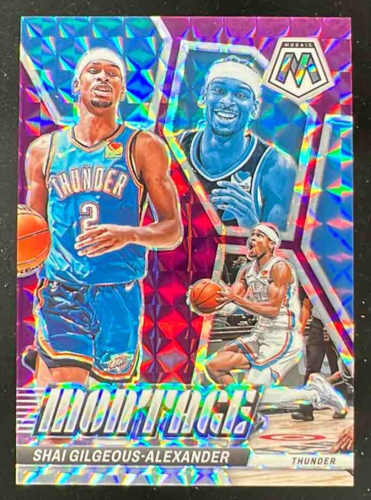 2023-24 Panini Mosaic Montage Mosaic Purple #11 Shai Gilgeous-Alexander /99