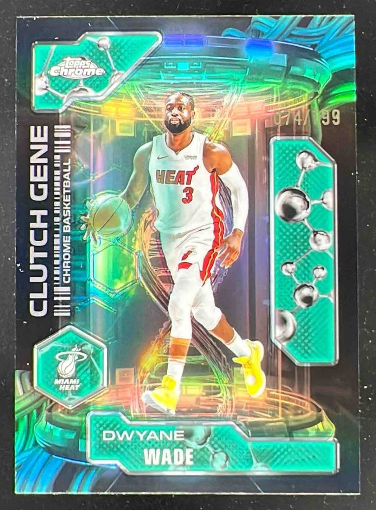2025-26 Topps Chrome Clutch Gene Aqua Refractor #CG-21 Dwyane Wade /199