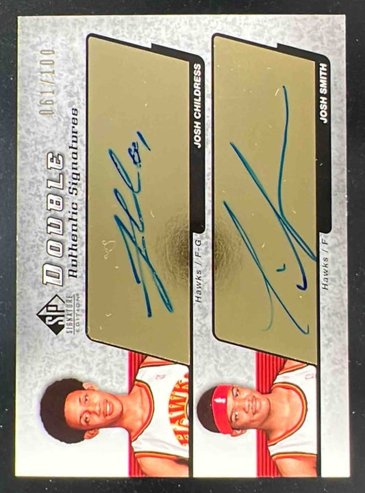 2004-05 SP Signature Edition Dual #AS2-CS Josh Childress Josh Smith Auto /100