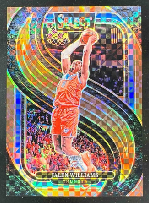 2024-25 Panini Select Premier Bronze Checker Prizm #124 Jalen Williams /49