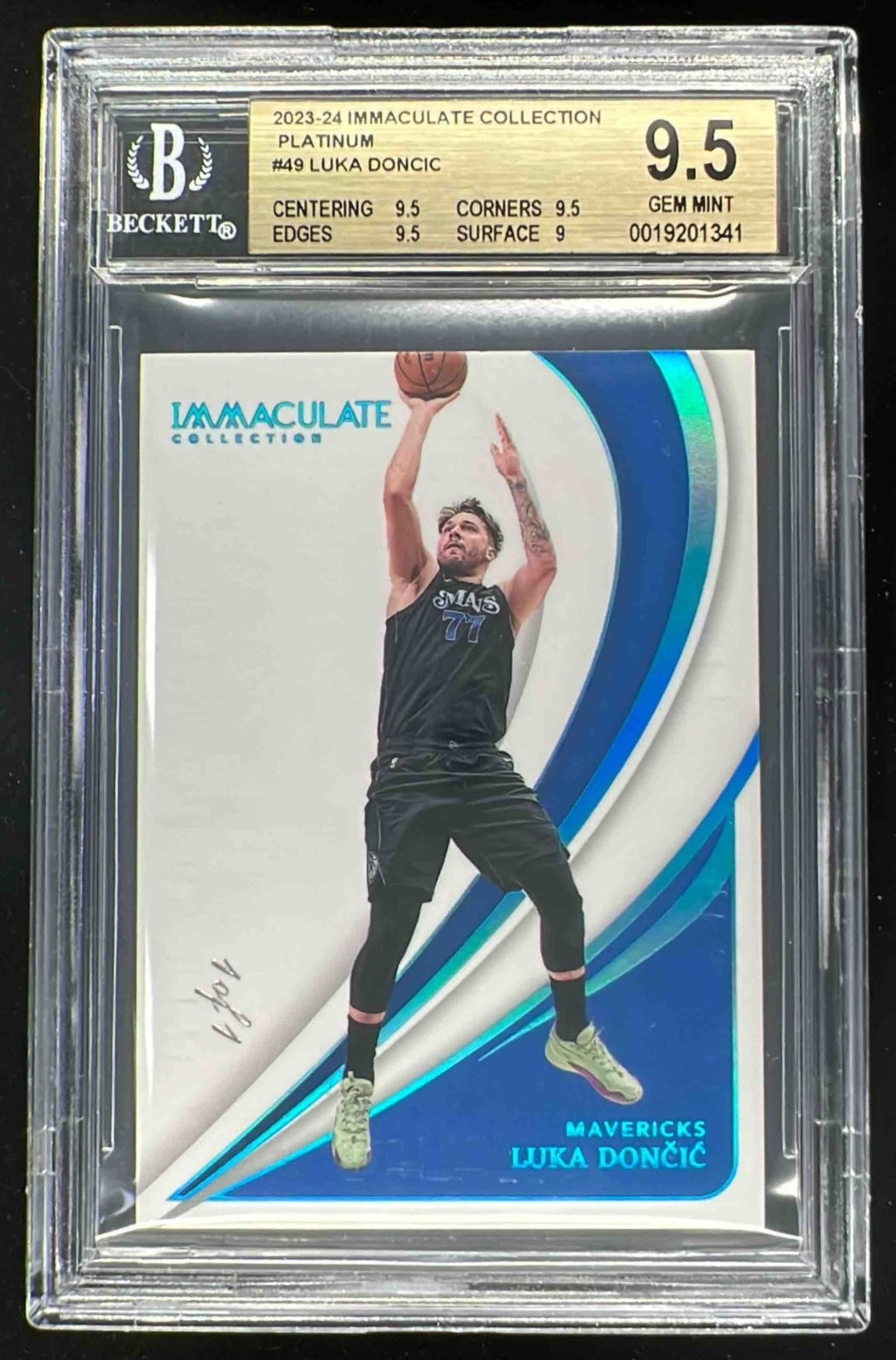2023-24 Panini Immaculate Platinum #49 Luka Doncic 1/1 BGS 9.5