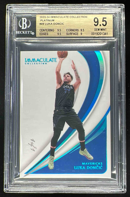 2023-24 Panini Immaculate Platinum #49 Luka Doncic 1/1 BGS 9.5