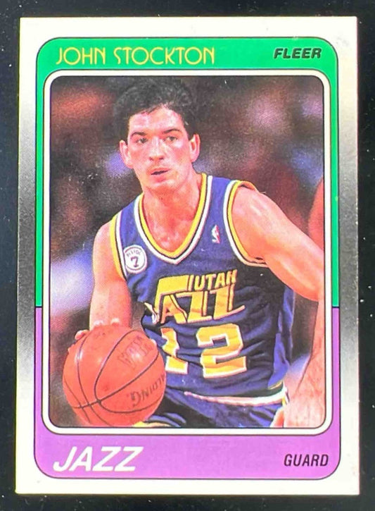 1988-89 Fleer #115 John Stockton RC
