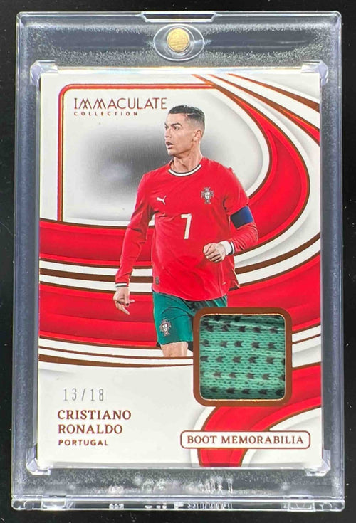 2024-25 Panini Immaculate Collection Boot Memorabilia #12 Cristiano Ronaldo /18