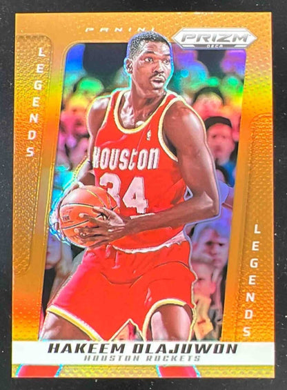 2024-25 Panini Prizm Deca Orange Prizms #208 Hakeem Olajuwon /49